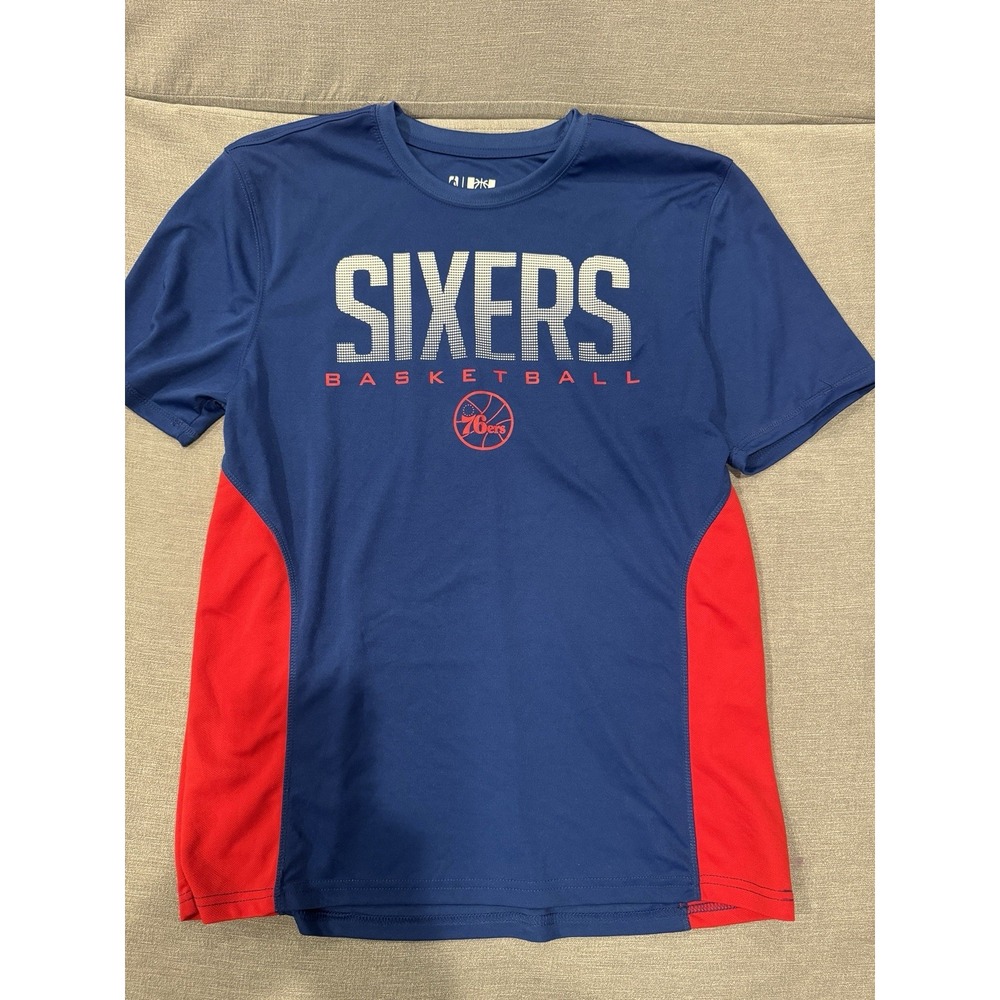 Philadelphia 76ers Sixers NBA Basketball Performance T-Shirt Navy Red